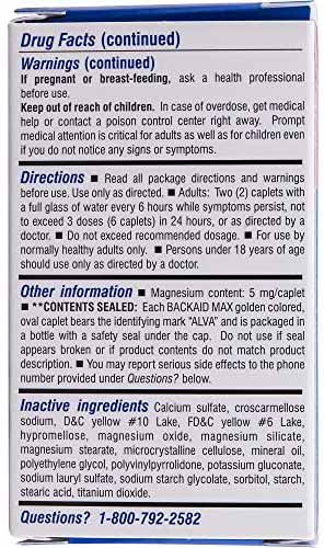 Faits sur les suppléments Backaid Max