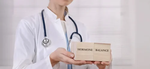 Balanced hormones illustration showing weight loss and metabolic regulation