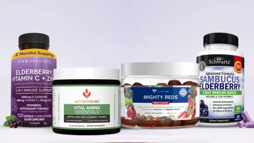 Lineup of top-rated elderberry supplement bottles compared for immune support