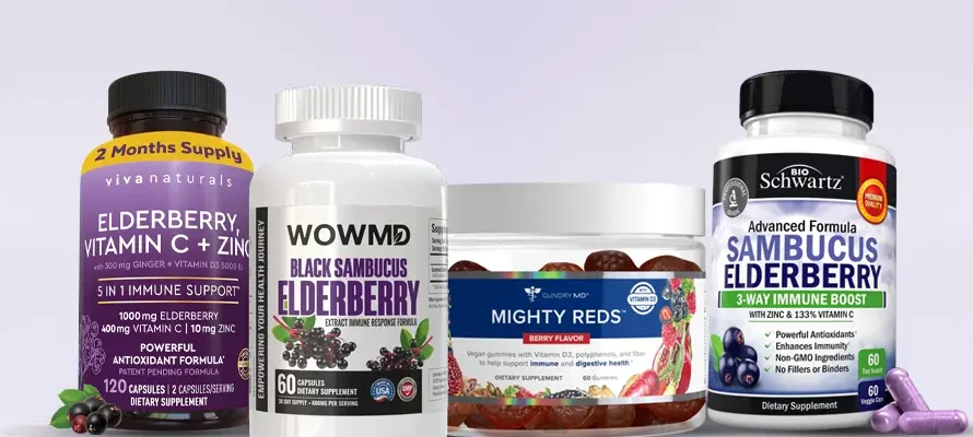 6 Beste Elderberry -Nahrungsergänzungsmittel von 2025 | Getestet und überprüft