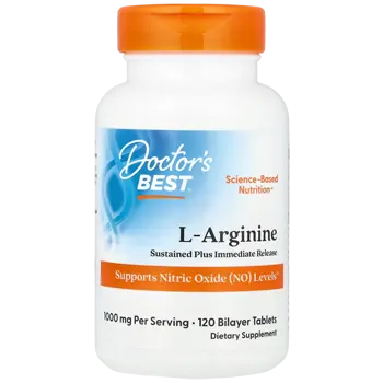 L-arginina de liberación inmediata Plus sostenida de Doctor's Best