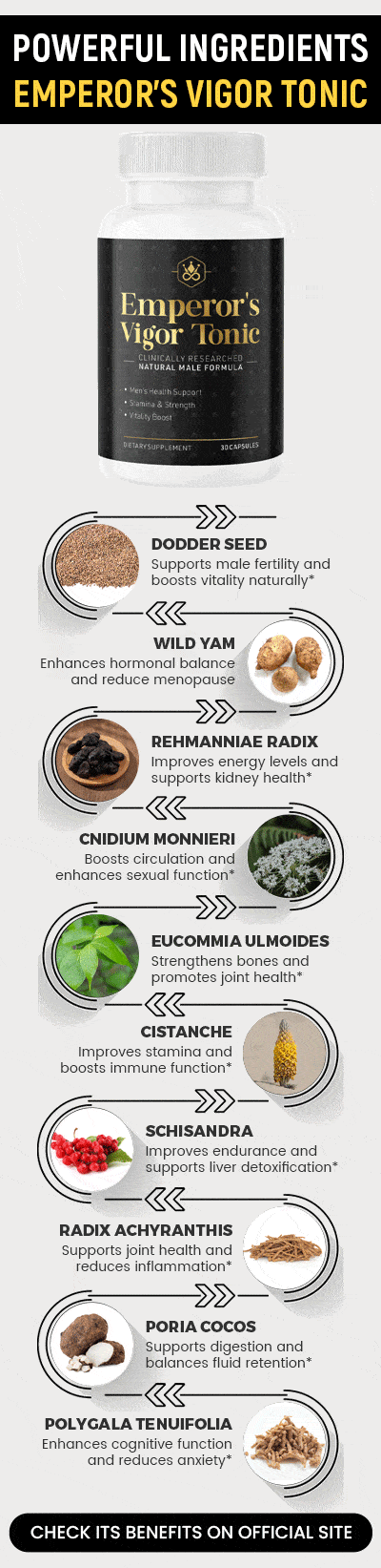 Emperor’s Vigor Tonic Ingredients