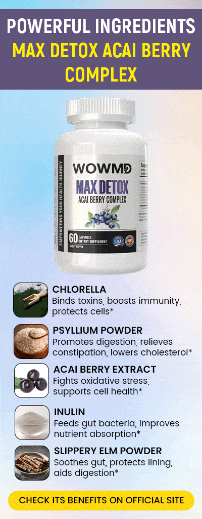 Max Detox Acai Berry Complex Inhaltsstoffe