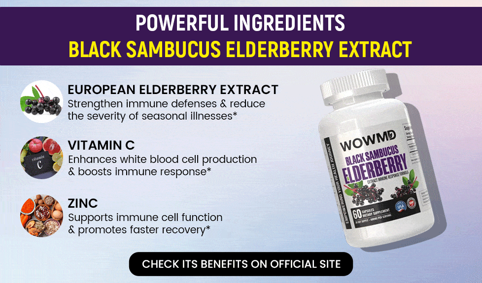 Ingredientes potentes wowmd extracto de sambucus de sambucus negro