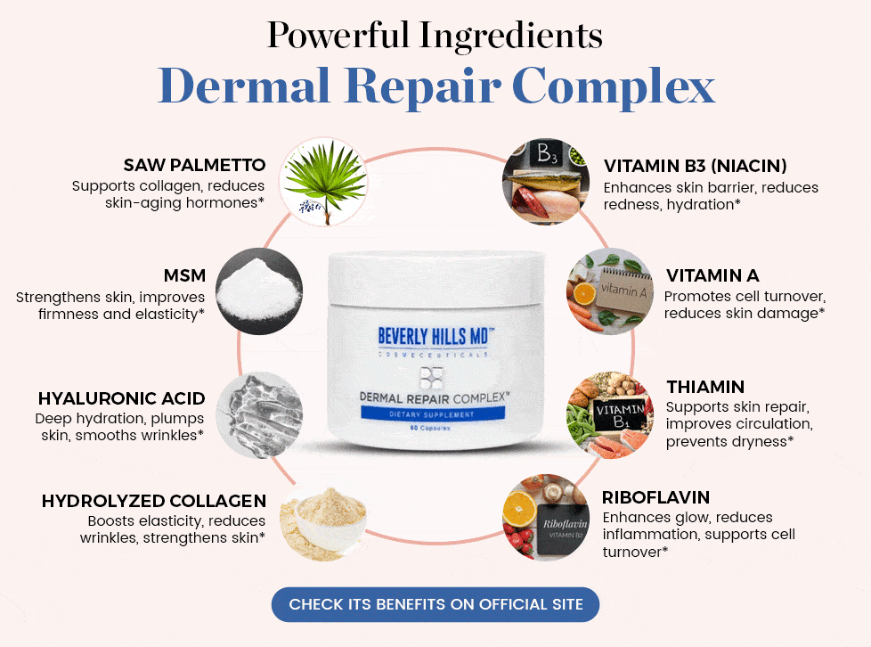 Ingredientes potentes complejo de reparación dérmica