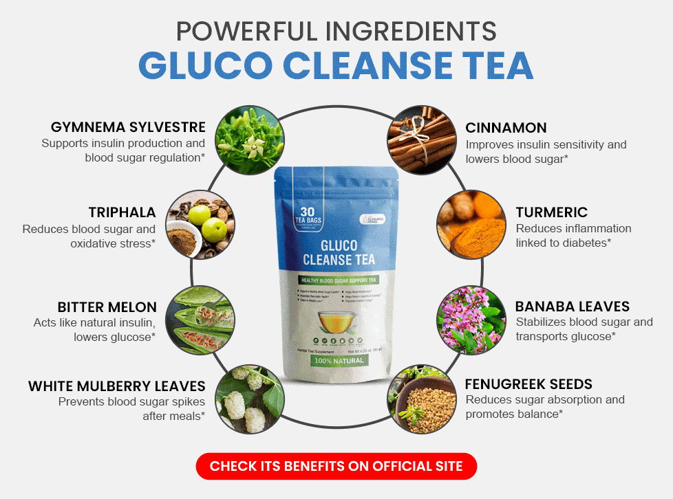 Kraftvolle Zutaten Gluco Cleanse Tee