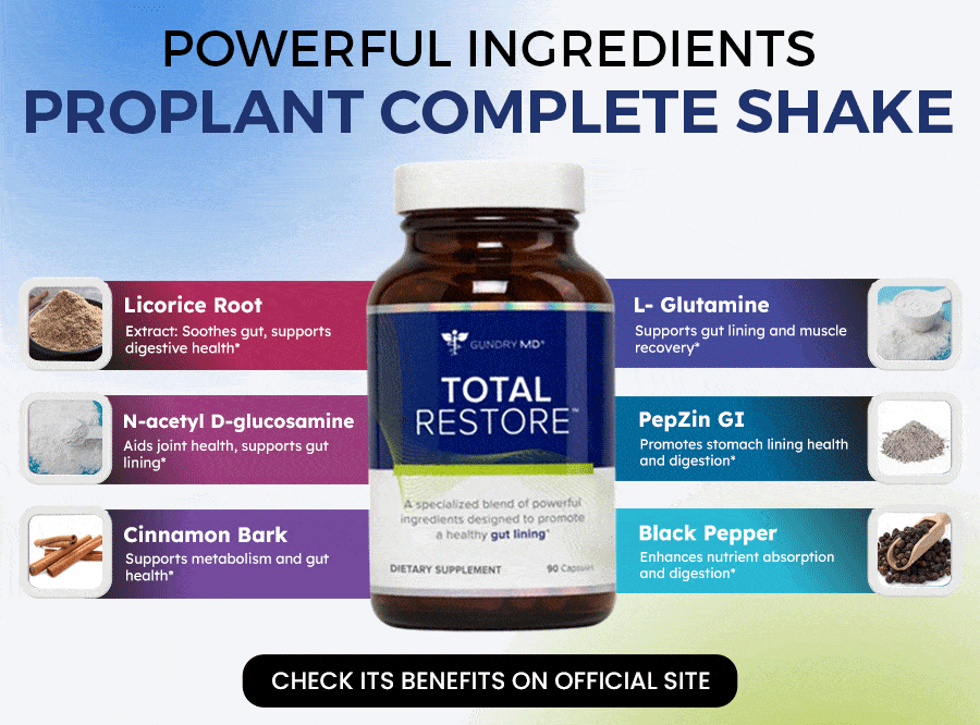 Leistungsstarke Zutaten Gundry MD Total Wiederherstellung