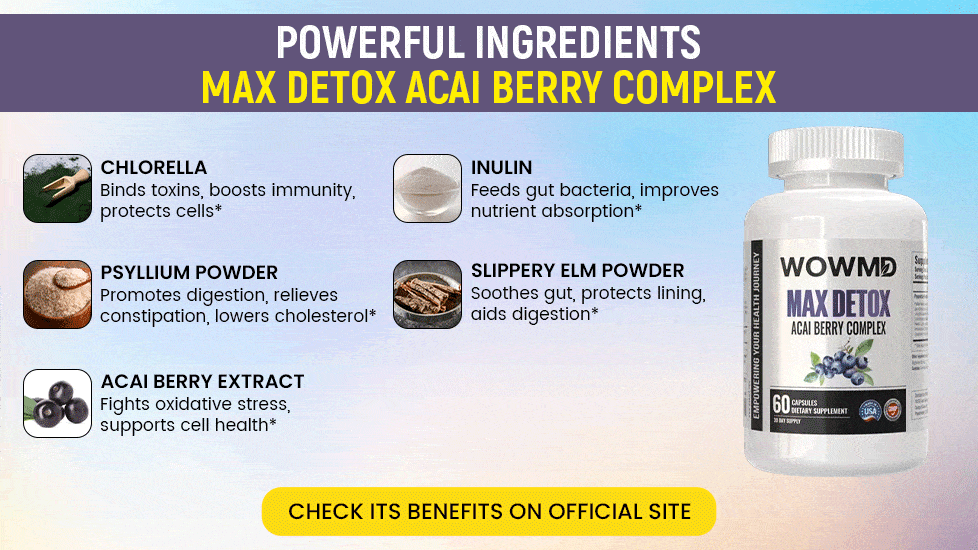 Mächtige Zutaten Max Entgiftung Acai Berry Komplex