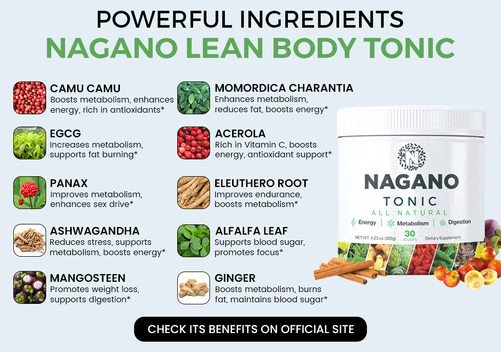 Kraftvolle Zutaten Nagano Lean Body Tonic