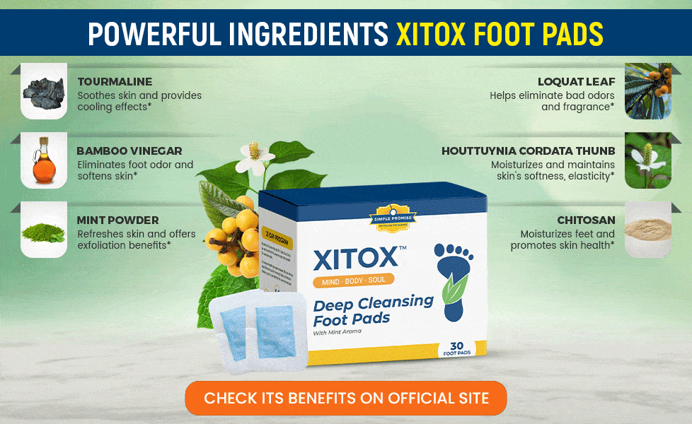 Ingredientes potentes almohadillas de pie xitox