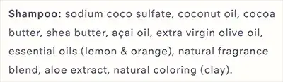 Humby Organics Supplement Fact