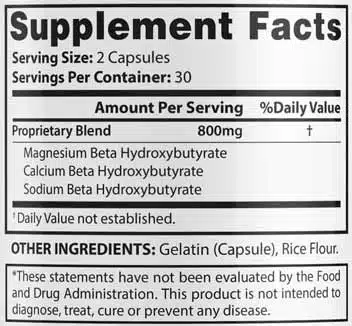 Trim Life Keto Supplement Fact