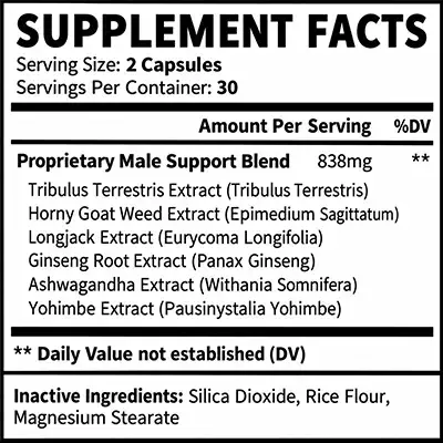 Viril Edge Supplement Facts