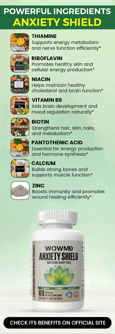 WOWMD Anxiety Shield Ingredients