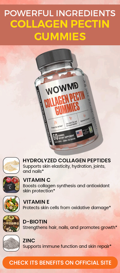 Wowmd Collagen Pectin Gummies Ingredientes poderosos