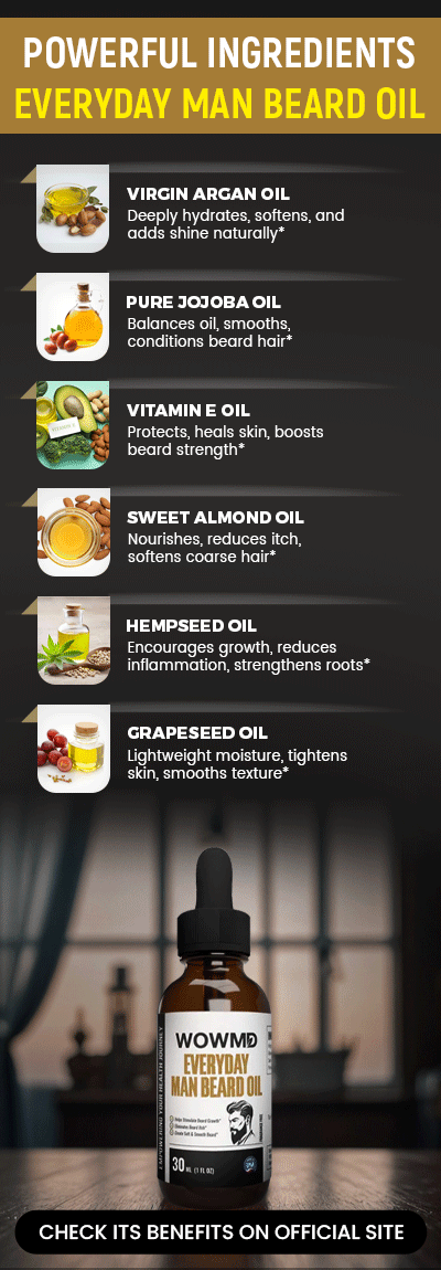 WOWMD Everyday Man Beard Oil Ingredients