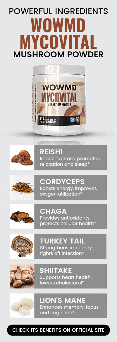 Zutaten für WOWMD MyCovital-Pilzpulver
